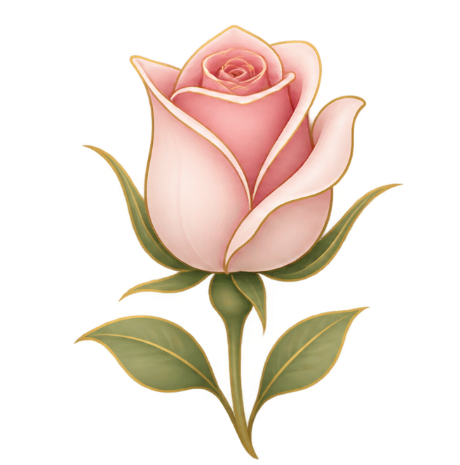 rose semi ouverte